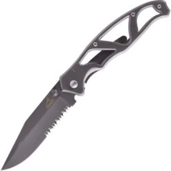 Gerber 8445 Paraframe I Framelock Folding Pocket Stainless Steel Clip Blade Knife With Stainless Skeletonized Handles