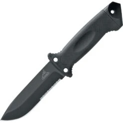 Gerber 1629 Lmf II Infantry Fixed Stainless Blade Knife With Black Tpv Overmolded On Nylon Handle