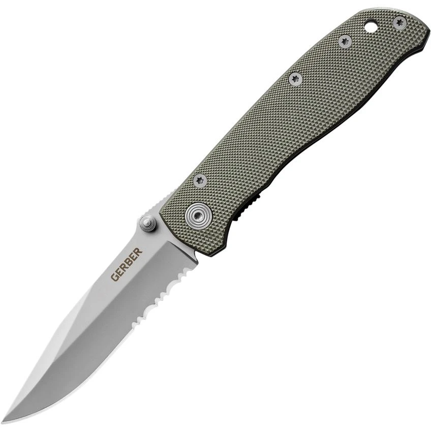 Gerber 45860 Harsey Air Ranger Part Serrated Clip Point Linerlock Folding Pocket Knife 3 Gerber 45860 Harsey Air Ranger Part Serrated Clip Point Linerlock Folding Pocket Knife