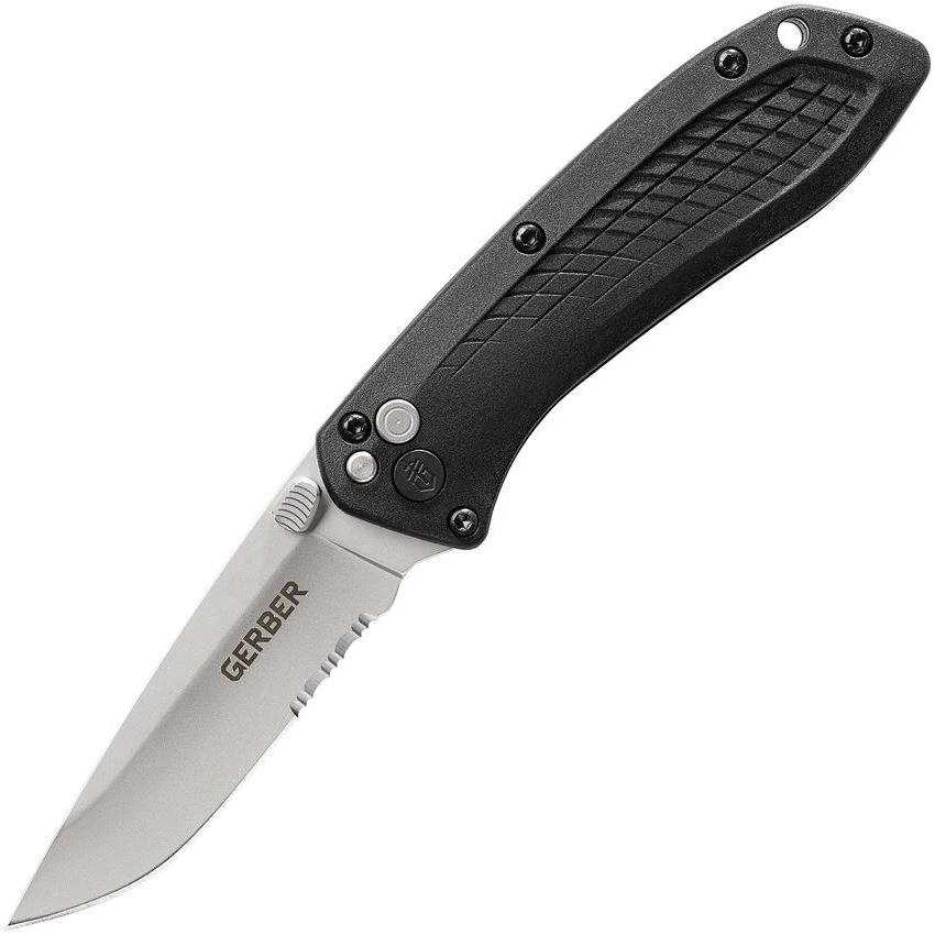Gerber 30001294 US Assist Serrated Assisted Opening With Black GRN Handle 3 Gerber 30001294 US Assist Serrated Assisted Opening With Black GRN Handle