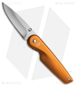 Gerber Airfoil Liner Lock Knife Orange Aluminum (2.7" Gray) 31-003048