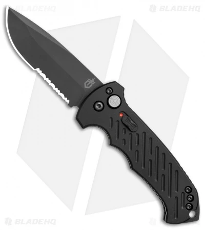 Gerber Auto 06 Automatic Knife S30V Drop Point (3.6" Black Serr) 0377 3 Gerber Auto 06 Automatic Knife S30V Drop Point (3.6" Black Serr) 0377