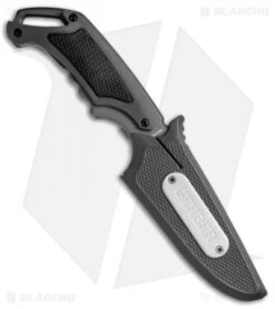 Gerber Basic Knife Fixed Blade W/ Sheath (3.3" Gray Serr) 0175 8 Gerber Basic Knife Fixed Blade W/ Sheath (3.3" Gray Serr) 0175 -Gerber Gerber Basic Knife Gray Serr 31 000367 BHQ 7379 jr sheath