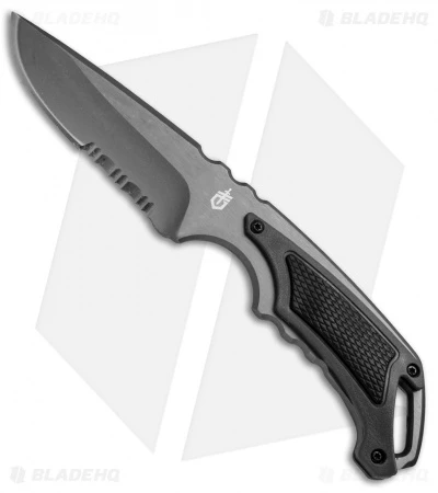 Gerber Basic Knife Fixed Blade W/ Sheath (3.3" Gray Serr) 0175 3 Gerber Basic Knife Fixed Blade W/ Sheath (3.3" Gray Serr) 0175