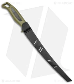 Gerber Ceviche Fillet Fixed Blade Knife Green Polymer (9" Stonewash) -Gerber Gerber Ceviche Fillet Fixed Blade 9in Green SW BHQ 145774 jr sheath
