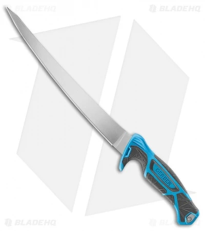 Gerber Controller 10" Fillet Fishing Knife Fixed Blade Blue (10" Satin) 3 Gerber Controller 10" Fillet Fishing Knife Fixed Blade Blue (10" Satin)