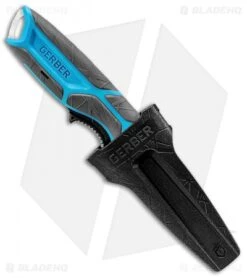 Gerber CrossRiver Fixed Blade Knife Blue Polymer (3" Satin) 6 Gerber CrossRiver Fixed Blade Knife Blue Polymer (3" Satin) -Gerber Gerber CrossRiver Blue Polymer Satin BHQ 95313 jr sheath
