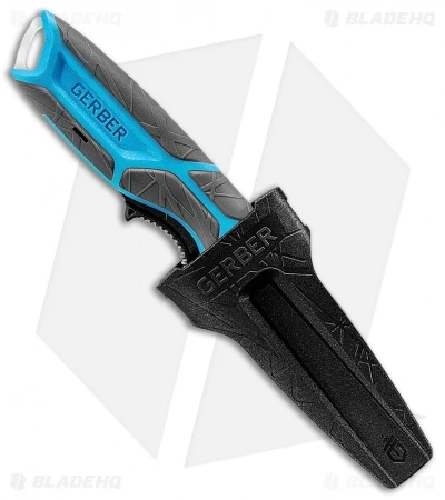 Gerber CrossRiver Fixed Blade Knife Blue Polymer (3" Satin) 4 Gerber CrossRiver Fixed Blade Knife Blue Polymer (3" Satin) - Image 2