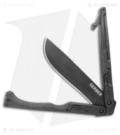 Gerber Doubledown QuadLock Folding Machete Knife Black (6.8" Black) 8 Gerber Doubledown QuadLock Folding Machete Knife Black (6.8" Black) -Gerber Gerber Doubledown QuadLock Knife Black 6.75 Black 30 001530N BHQ 105512 LS Folding 2