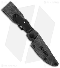 Gerber Downwind Caper Fixed Blade Knife Black (3.25" Satin) -Gerber Gerber Downwind FB DP PE Black Gray BHQ 146350 td sheath