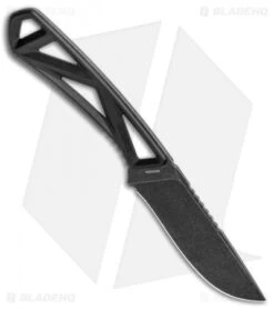 Gerber EXO-MOD Drop Point Fixed Blade Knife Black (Stonewash) 30-001800 -Gerber Gerber EXO MOD DP Black Black SW 30 001800 BHQ 105517 jr spine