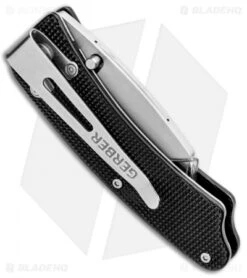 Gerber Edge Aluminum Liner Lock Utility Razor Black (2.38" Satin) 10 Gerber Edge Aluminum Liner Lock Utility Razor Black (2.38" Satin) -Gerber Gerber Edge Alum LL Utility Razor Black Satin BHQ 94117 jr side