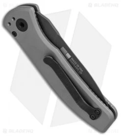 Gerber Empower Automatic Knife Gray/Black Armor Grip (3.25" Black) 30-001325N -Gerber Gerber Empower Gray Black Black Armor Grip Black BHQ 81304 er side