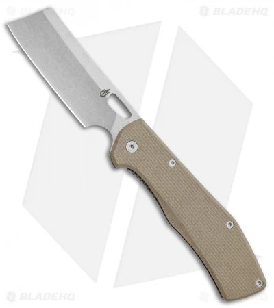 Gerber FlatIron Cleaver Frame Lock Knife Desert Tan G-10 (3.6" Stonewash) 3 Gerber FlatIron Cleaver Frame Lock Knife Desert Tan G-10 (3.6" Stonewash)