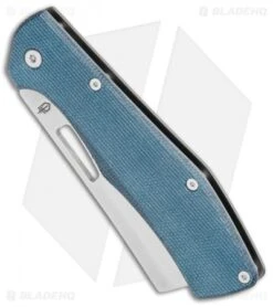 Gerber FlatIron Cleaver Frame Lock Knife Blue Micarta (3.5" Satin) 30-001789 -Gerber Gerber Flatiron Cleaver FL Gray Micarta Satin 30 001789 BHQ 105497 jr spine desaturated