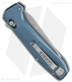 Gerber Highbrow Assisted Opening Knife Blue Aluminum (3.3" Satin) 30-001639 8 Gerber Highbrow Assisted Opening Knife Blue Aluminum (3.3" Satin) 30-001639 -Gerber Gerber Highbrow Assisted Oopening Blue Aluminum Satin BHQ 105483 jr BS side