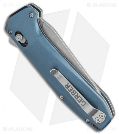 Gerber Highbrow Assisted Opening Knife Blue Aluminum (3.3" Satin) 30-001639 5 Gerber Highbrow Assisted Opening Knife Blue Aluminum (3.3" Satin) 30-001639 - Image 3