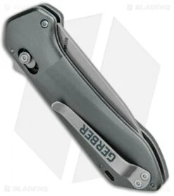 Gerber Highbrow Compact A/O Spring Assisted Knife Gray (2.8" Stonewash Serr) 8 Gerber Highbrow Compact A/O Spring Assisted Knife Gray (2.8" Stonewash Serr) -Gerber Gerber Highbrow Compact A O SA Gray SW Serr 30 001519N BHQ 94150 jr side