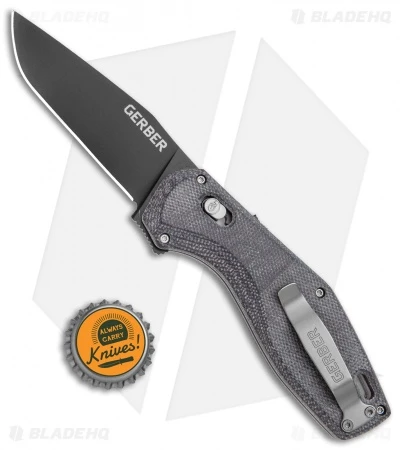 Gerber Hyperflip Assisted Opening Knife Black/Gray Micarta (3.4" Blk) 30-001852 6 Gerber Hyperflip Assisted Opening Knife Black/Gray Micarta (3.4" Blk) 30-001852 - Image 4