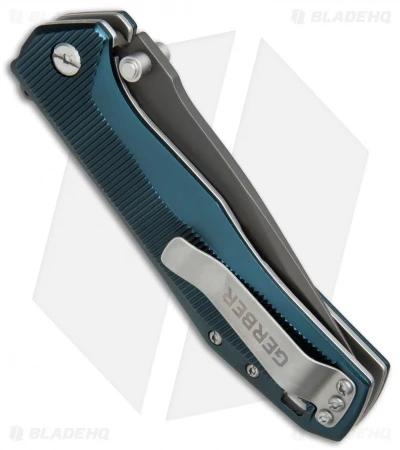 Gerber Index Liner Lock Knife Blue Aluminum (3.3" Gray) 30-001356 5 Gerber Index Liner Lock Knife Blue Aluminum (3.3" Gray) 30-001356 - Image 3