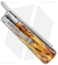Gerber Jukebox Front Flipper Liner Lock Knife Tortoise (2.75" Satin) 8 Gerber Jukebox Front Flipper Liner Lock Knife Tortoise (2.75" Satin) -Gerber Gerber Jukebox FF LL Red Acrylic Satin 30 001696 BHQ 94212 jr side