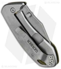 Gerber Kettlebell Frame Lock Knife Sage Green Al (2.5" Stonewash) 30-001521 8 Gerber Kettlebell Frame Lock Knife Sage Green Al (2.5" Stonewash) 30-001521 -Gerber Gerber Kettlebell FL Sage Green Aluminum 30 001521 BHQ 81313 jr side