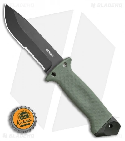 Gerber LMF II Infantry Green Fixed Blade Combat Knife (4.84" Black Serr) 1626 6 Gerber LMF II Infantry Green Fixed Blade Combat Knife (4.84" Black Serr) 1626 - Image 4