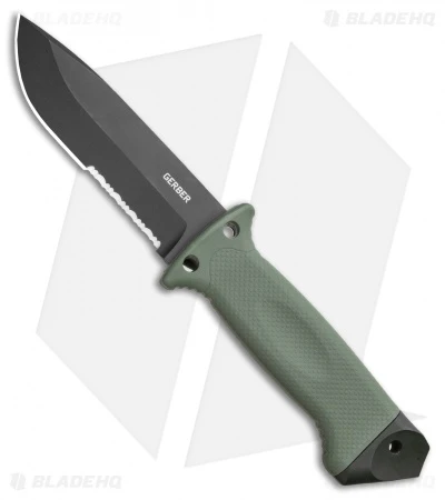 Gerber LMF II Infantry Green Fixed Blade Combat Knife (4.84" Black Serr) 1626 3 Gerber LMF II Infantry Green Fixed Blade Combat Knife (4.84" Black Serr) 1626