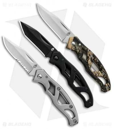 Gerber Mini Paraframe 3 Piece Combo Pack (Black, Camo, Bead Blast) 31-003256 3 Gerber Mini Paraframe 3 Piece Combo Pack (Black, Camo, Bead Blast) 31-003256