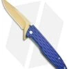 Gerber One-Flip Liner Lock Knife Blue Aluminum (3.2" Gold) 30-001354 -Gerber Gerber One Flip LL Blue Alum Gold 30 001354 BHQ 67405 jr 2