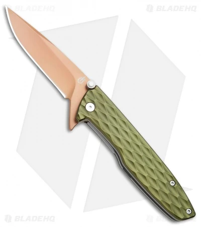 Gerber One-Flip Liner Lock Knife Green (3.2" Bronze) 30-001353 3 Gerber One-Flip Liner Lock Knife Green (3.2" Bronze) 30-001353