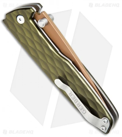 Gerber One-Flip Liner Lock Knife Green (3.2" Bronze) 30-001353 5 Gerber One-Flip Liner Lock Knife Green (3.2" Bronze) 30-001353 - Image 3
