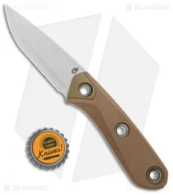 Gerber Principle Fixed Blade Knife Brown Rubber (3" Stonewash 420HC) 30-001657 -Gerber Gerber Principle Brown Rubber SW 30 001657 BHQ 105505 jr bottlecap