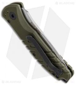 Gerber Propel Downrange Automatic Knife OD Green (3.5" Stonewash) -Gerber Gerber Propel Downrange Green SW 30 001308N BHQ 50358 jr side