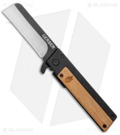 Gerber Quadrant Flipper Frame Lock Knife Bamboo (2.75" Two-Tone)