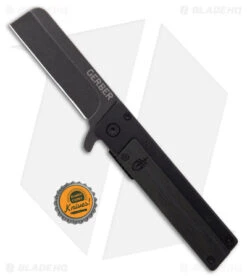 Gerber Quadrant Frame Lock Knife Black Bamboo (2.8" Black Stonewash) 9 Gerber Quadrant Frame Lock Knife Black Bamboo (2.8" Black Stonewash) -Gerber Gerber Quadrant Frame Lock Knife Black Bamboo Black Stonewash BHQ 179087 kc bottlecap