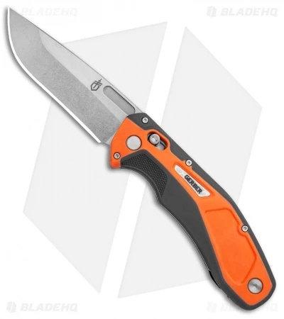 Gerber Randy Newberg DTS Pivot Lock Knife Gray/Orange Rubber (3.8" SW) 4 Gerber Randy Newberg DTS Pivot Lock Knife Gray/Orange Rubber (3.8" SW) - Image 2