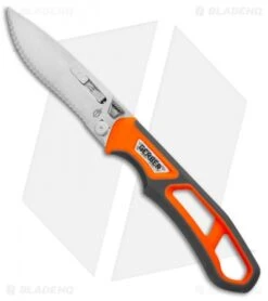 Gerber Randy Newberg EBS Fixed Blade Knife Gray/Orange Rubber (Satin) -Gerber Gerber Randy Newberg EBS Gray Orange Rubber 30 001762 BHQ 105529 jr blade 2