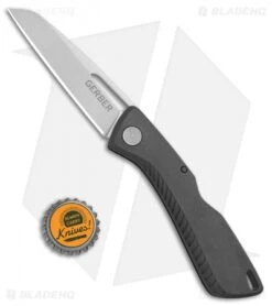 Gerber Shark Belly Lock Back Knife Gray GFN (3.2" Satin) 31-003214 -Gerber Gerber SharkBelly LB Gray GFN 30 003214 BHQ 67411 jr bottlecap 2