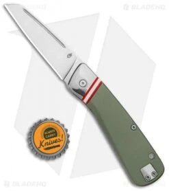 Gerber Straightlace Sheepsfoot Slip Joint Knife OD Green (2.9" Satin) -Gerber Gerber Straightlace SJ Green Sheepsfoot Satin BHQ 94199 jr bottlecap