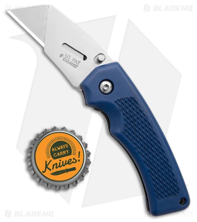 Gerber SuperKnife SK Edge Liner Lock Knife Blue Rubber (2.25" Satin) G669 6 Gerber SuperKnife SK Edge Liner Lock Knife Blue Rubber (2.25" Satin) G669 - Image 4