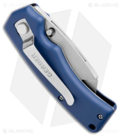 Gerber SuperKnife SK Edge Liner Lock Knife Blue Rubber (2.25" Satin) G669 8 Gerber SuperKnife SK Edge Liner Lock Knife Blue Rubber (2.25" Satin) G669 -Gerber Gerber SuperKnife SK Edge LL Blue Rubber Satin BHQ 53984 jr side