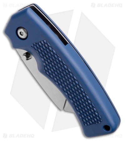 Gerber SuperKnife SK Edge Liner Lock Knife Blue Rubber (2.25" Satin) G669 4 Gerber SuperKnife SK Edge Liner Lock Knife Blue Rubber (2.25" Satin) G669 - Image 2