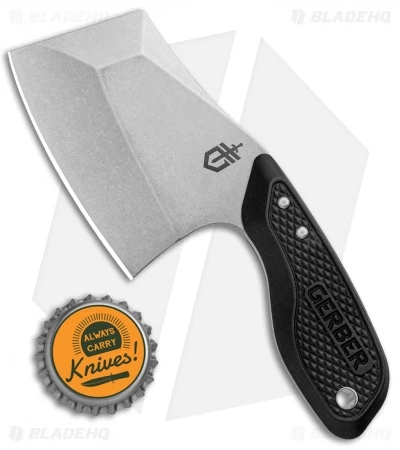 Gerber Tri-Tip Mini Cleaver Fixed Blade Knife Black Al (2" Black) 6 Gerber Tri-Tip Mini Cleaver Fixed Blade Knife Black Al (2" Black) - Image 4