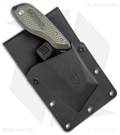 Gerber Tri-Tip Mini Cleaver Fixed Blade Knife Green (2" Black) 5 Gerber Tri-Tip Mini Cleaver Fixed Blade Knife Green (2" Black) - Image 3