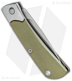 Gerber Wingtip Slip Joint Pocket Knife Green (2.375" Satin) 30-001701 -Gerber Gerber Wingtip SJ Green Satin 30 001701 BHQ 94161 jr side