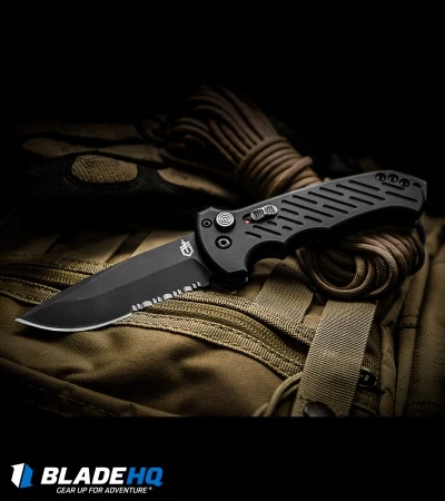 Gerber Auto 06 Automatic Knife S30V Drop Point (3.6" Black Serr) 0377 7 Gerber Auto 06 Automatic Knife S30V Drop Point (3.6" Black Serr) 0377 - Image 5