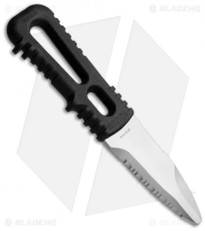 Gerber River Shorty Fixed Blade Dive Knife Black (3" Serr) 31-002645 4 Gerber River Shorty Fixed Blade Dive Knife Black (3" Serr) 31-002645 - Image 2