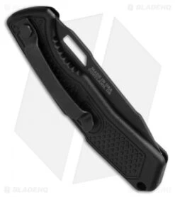 Gerber Order Lockback Knife Black GFN (3.125" Black Serr) 30-001011 -Gerber gerber 30 001011n order folding clip 1 side