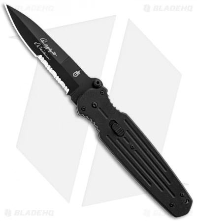 Gerber Covert Spring Assisted Knife Drop Point (3.75" Black Serr) 22-41966 3 Gerber Covert Spring Assisted Knife Drop Point (3.75" Black Serr) 22-41966